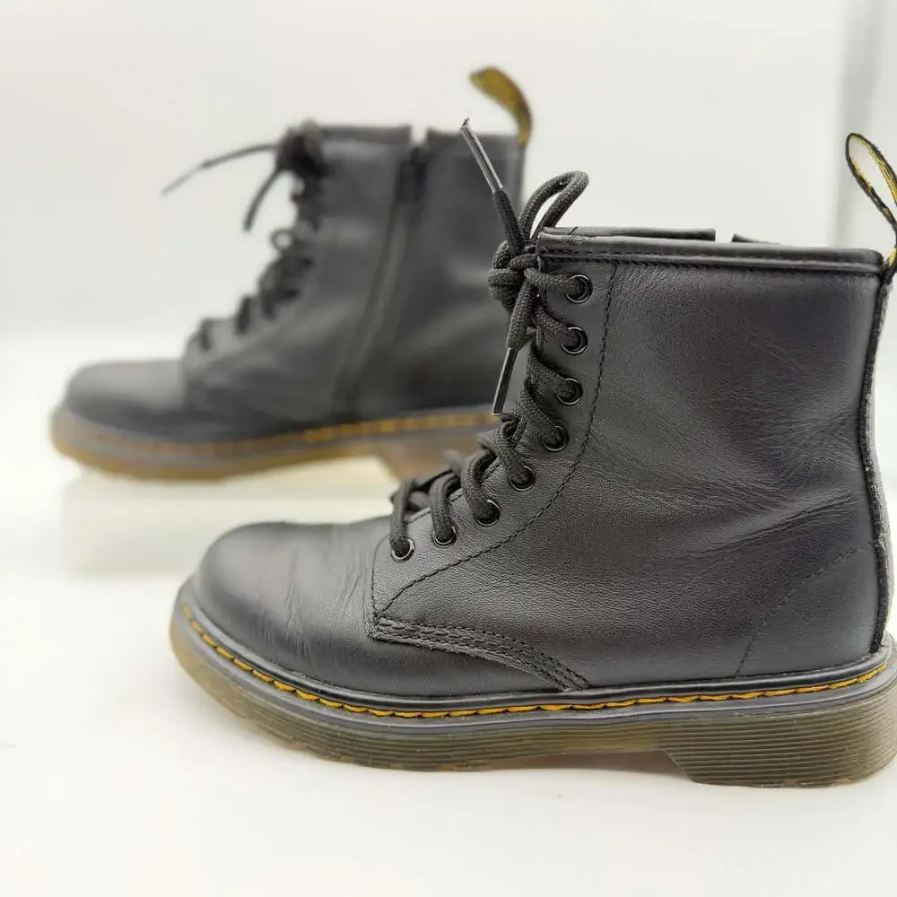 Dr. Martens 1460J Junior Leather Lace-Up Boots with Side Zipper